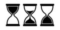 Set of sand clock. Vector icons on white background Royalty Free Stock Photo