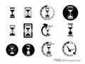 Set of Sand glass and timer icon Royalty Free Stock Photo