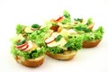 Set of sandwiches Royalty Free Stock Photo