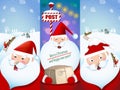 Set of Santa Claus banners Royalty Free Stock Photo