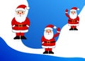 Set Santa Clauses white background.