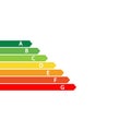 set of scales for measuring energy level. Energy efficiency concept. Vector illustration eps 10