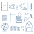 Set of school items Royalty Free Stock Photo