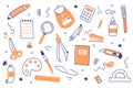 Set of school and office stationery Royalty Free Stock Photo