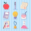 set school supplies Royalty Free Stock Photo