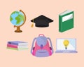 set school supplies Royalty Free Stock Photo