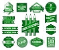 Set of School vintage labels Royalty Free Stock Photo