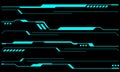 Set of sci fi blue cyber line set user interface elements technology futuristic design modern creative on black background vector