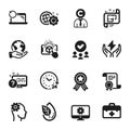 Set of Science icons, such as Architectural plan, Online quiz, Engineering. Vector
