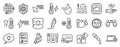 Set of Science icons, such as Cloud computing, Eco energy, Face detect. Vector
