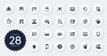 Set of Science icons, such as Group, Difficult stress and Recovery server flat icons. For website design. Vector