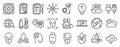 Set of Science icons, such as Nasal test, Medical mask, Face detection. Vector