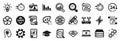 Set of Science icons, such as Settings blueprint, Idea head, 5g wifi. Vector