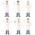 Set of Scientists Royalty Free Stock Photo