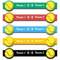 Set score of the tennis match Royalty Free Stock Photo