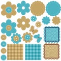 set with scrapbook objects