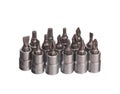 Set of screwdriver heads