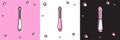 Set Screwdriver icon isolated on pink and white, black background. Service tool symbol. Vector Royalty Free Stock Photo