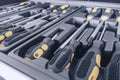 Set of Screwdrivers inside Toolbox, Screwdrivers Set, Box with Set of Tools, Set Mechanical Tools