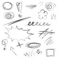 Set of scribbles illustration Royalty Free Stock Photo