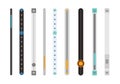 Set of scrollbars set. Royalty Free Stock Photo