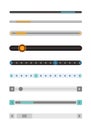 Set of scrollbars set. Royalty Free Stock Photo