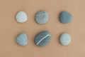 Set of sea stones of a round form. Royalty Free Stock Photo