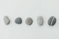 Set of sea stones of a round form. Royalty Free Stock Photo