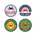 Set of Seafood Badge logo design vector illustration. Royalty Free Stock Photo