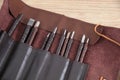 A set of seal carving knives, tempered carving knives Royalty Free Stock Photo