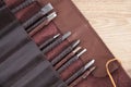 A set of seal carving knives, tempered carving knives Royalty Free Stock Photo