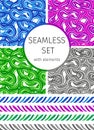 Set of seamless abstract patterns