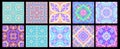 Set of seamless astral pattern textures