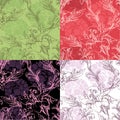 Set of seamless backgrounds - Floral Seamless Pattern with hand Royalty Free Stock Photo