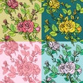 Set of seamless backgrounds - Floral Seamless Pattern Royalty Free Stock Photo