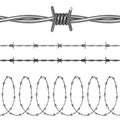 Set of seamless barbed wires