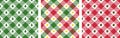 A set of seamless checkered Christmas patterns. Red green gingham pattern for New Year. Vector Royalty Free Stock Photo