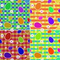 Set of seamless colorful easter backgrounds Royalty Free Stock Photo