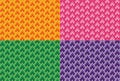 Set of seamless colorful vector scales patterns