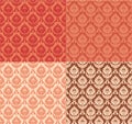 Set of seamless damask patterns Royalty Free Stock Photo