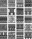 Set of seamless ethnic tribal pattern