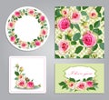 Set of seamless,frame,border with flowers. Royalty Free Stock Photo