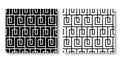 Set of Seamless Fretwork Patterns Vector. Royalty Free Stock Photo