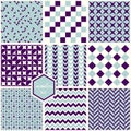 Set. Seamless geometric abstract patterns. Royalty Free Stock Photo