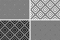 Set of Seamless Geometric Checked Patterns