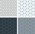 Set of seamless geometric patern. Royalty Free Stock Photo