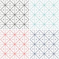 Set of seamless geometric patern. Royalty Free Stock Photo