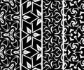 Set seamless geometric pattern Royalty Free Stock Photo