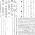 Set of seamless hand drawn patterns Royalty Free Stock Photo