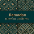 Set of Seamless moroccan pattern. Collection of seamless abstract pattern in arabic style.
